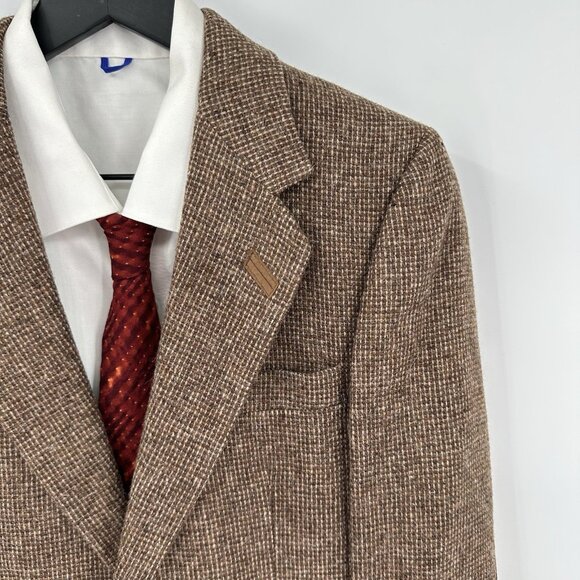 vintage 60s TWEED WOOL BLAZER jacket sport coat 36S - Picture 3 of 12
